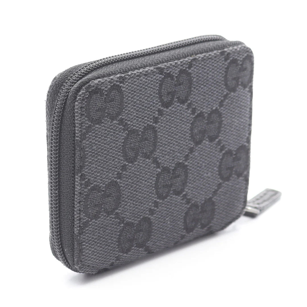 Pre-owned GUCCI GG canvas Coin purse Canvas Black