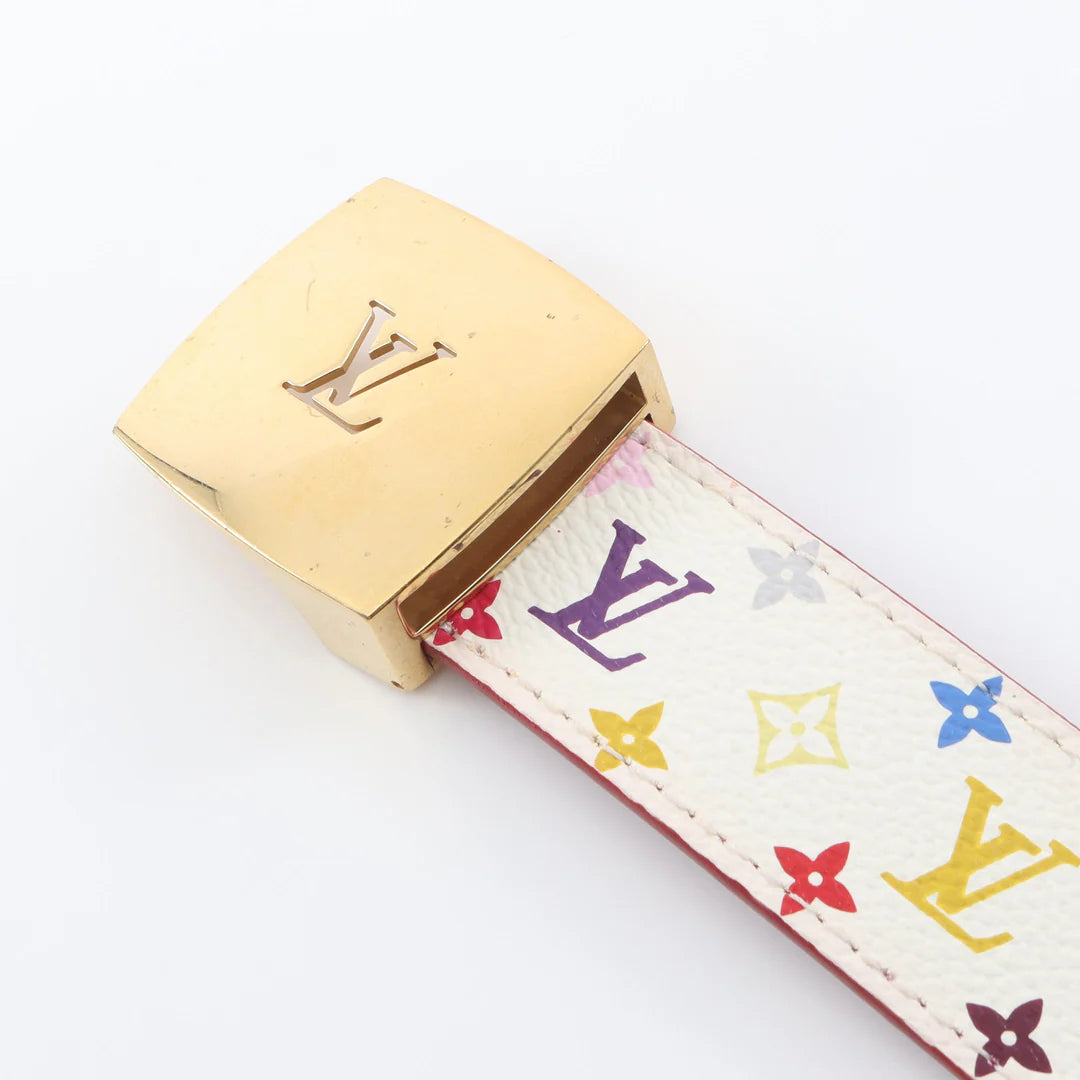 Pre-owned LOUIS VUITTON Ceinture Monogram multicolor Bron Belt Reversible