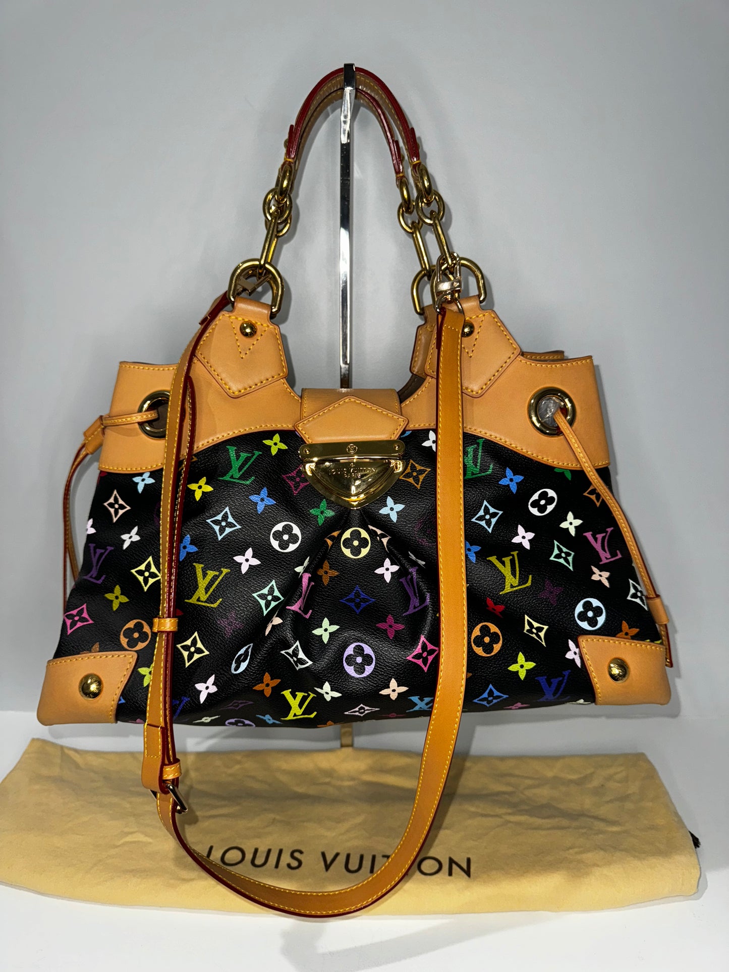 Pre-Owned Louis Vuitton Murakami Multicolor Noir Ursula GM