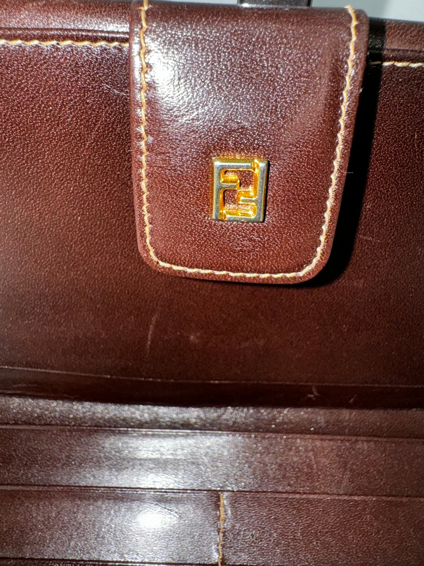 Pre-Owned Fendi Wallet in Dark Brown
