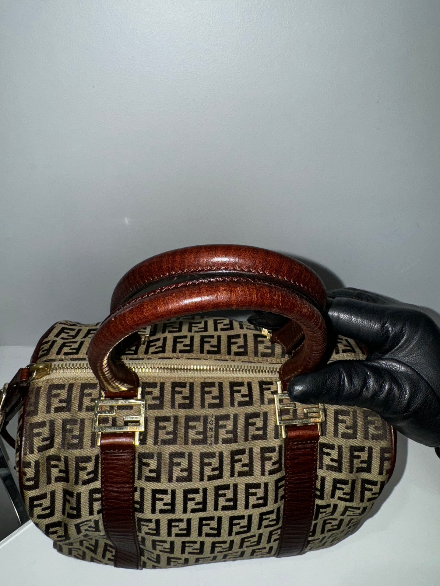 Pre-Owned Fendi Brown Top Handle Handbag