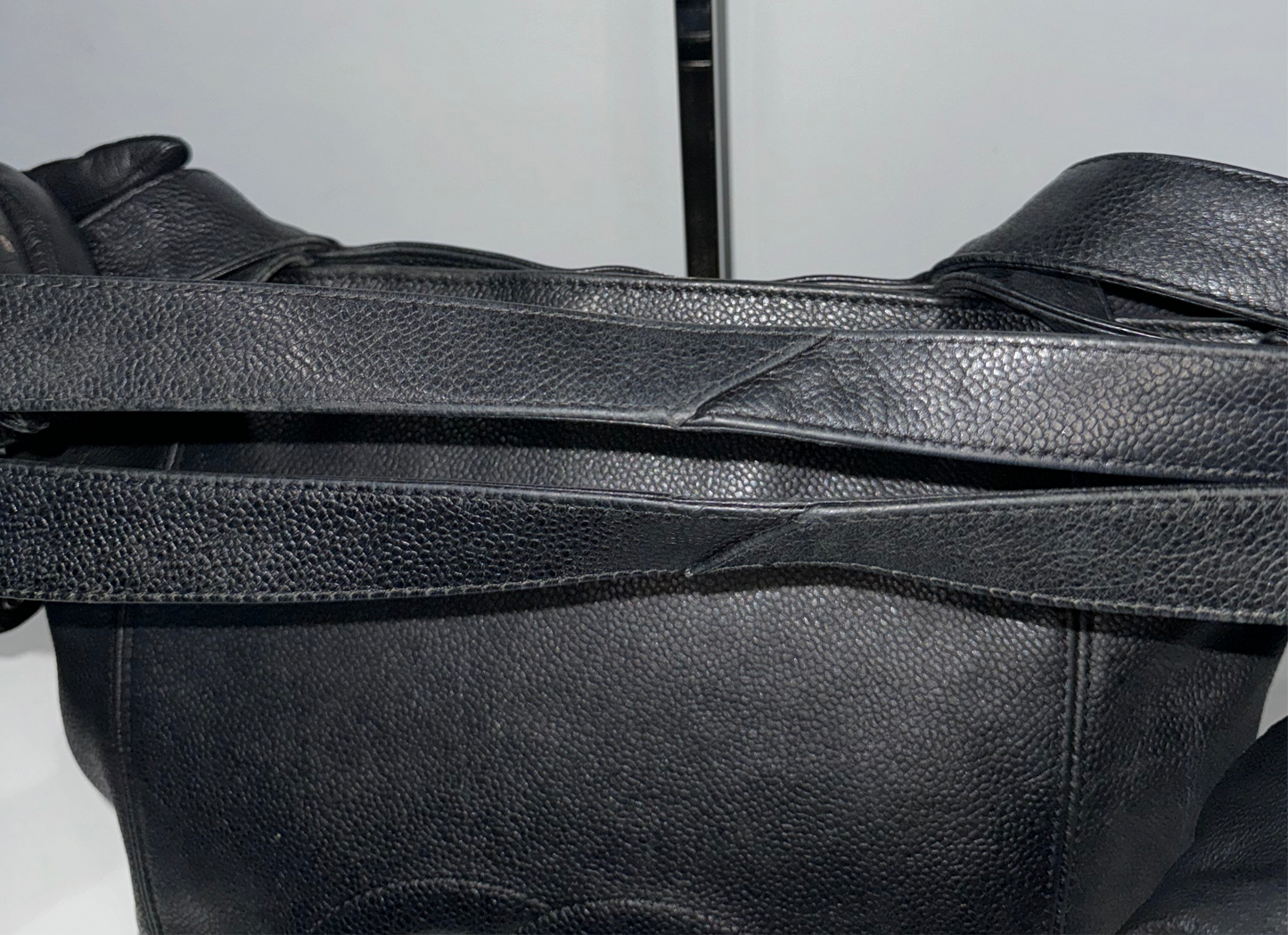 Pre-Owned Chanel Black Caviar Skin Coco Mark Tote Bag