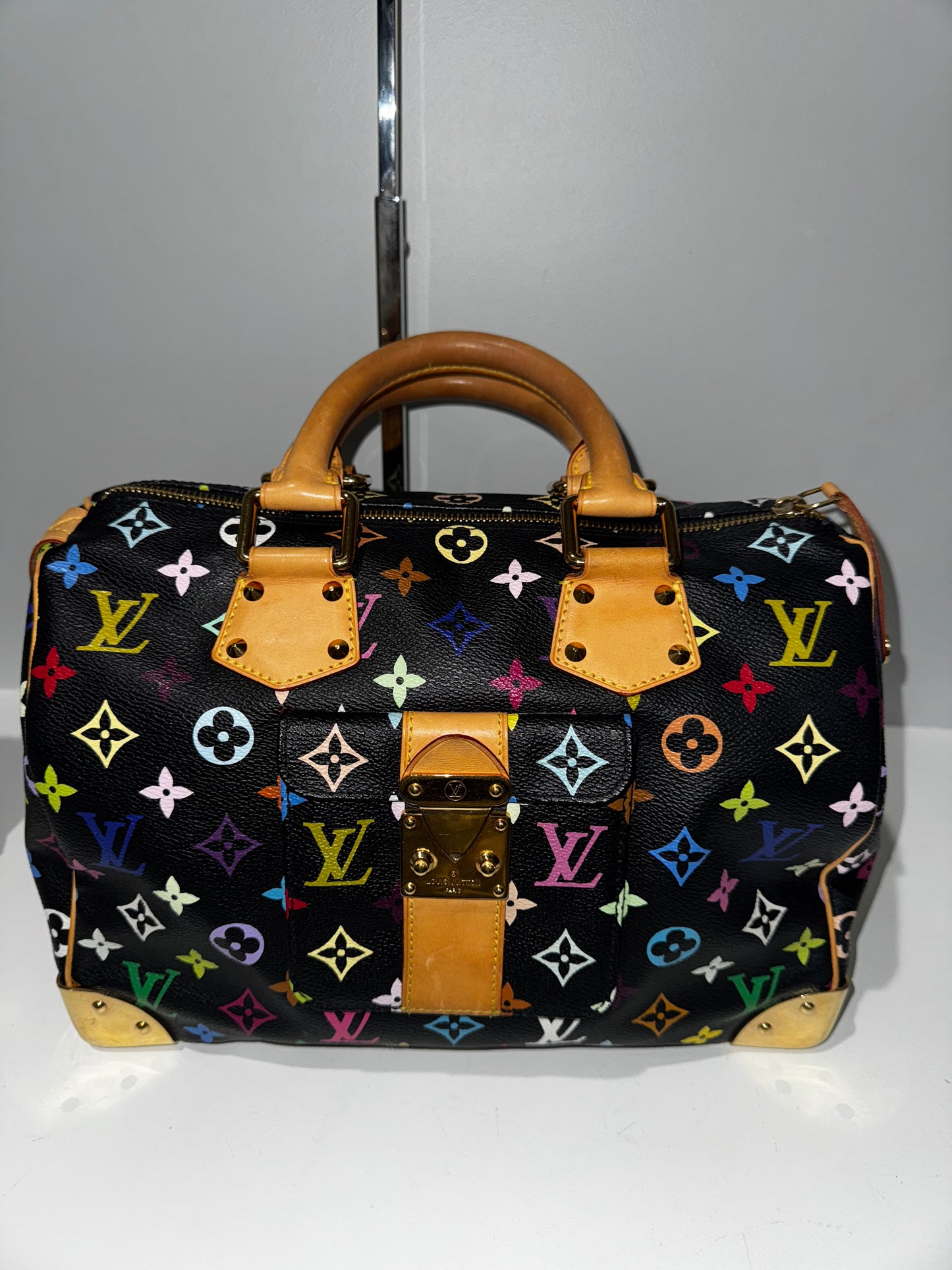 Pre-Owned Louis Vuitton Murakami Multicolor Noir Speedy 30