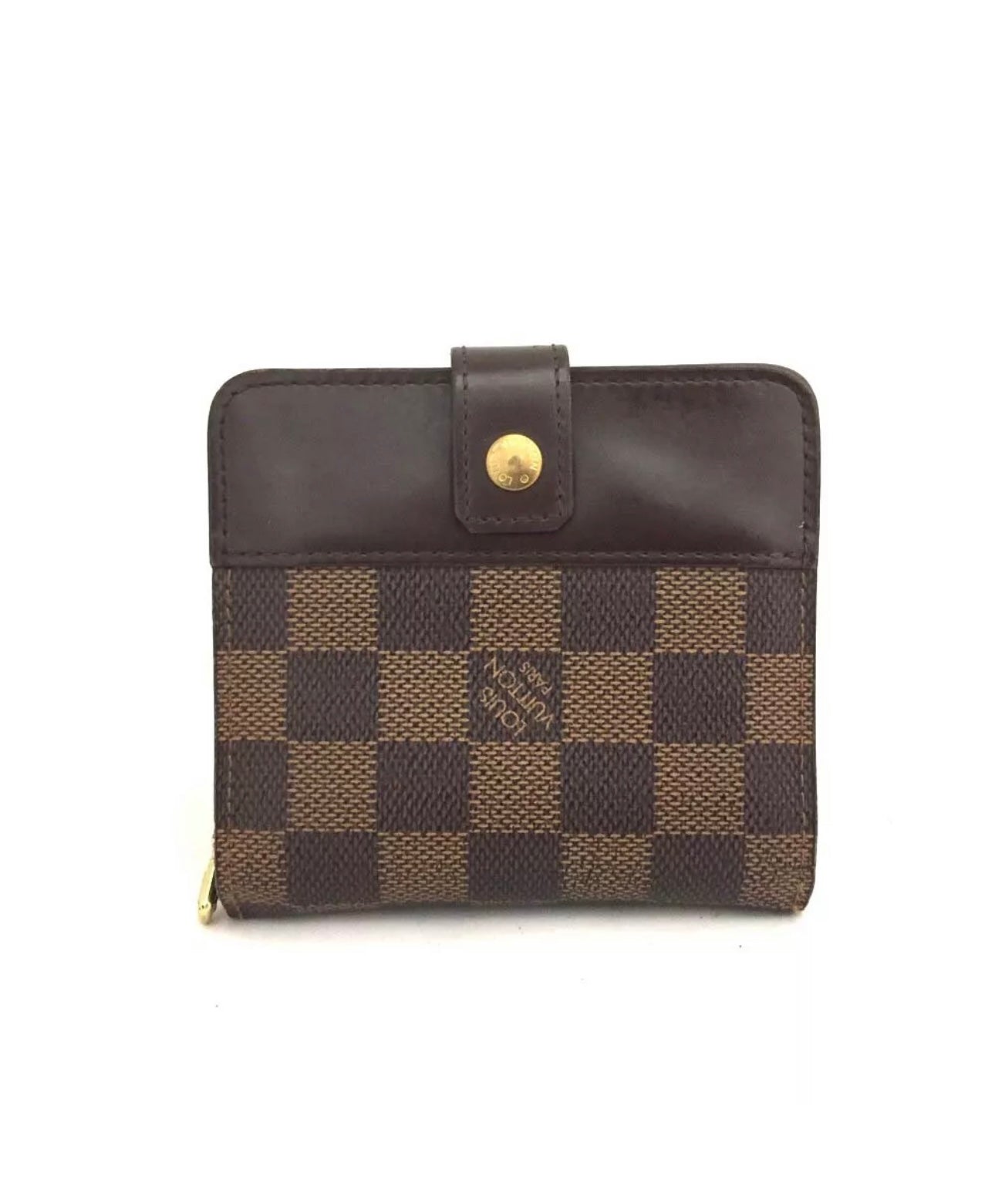 Preowned Louis Vuitton Damier Compact Zip Bifold Wallet
