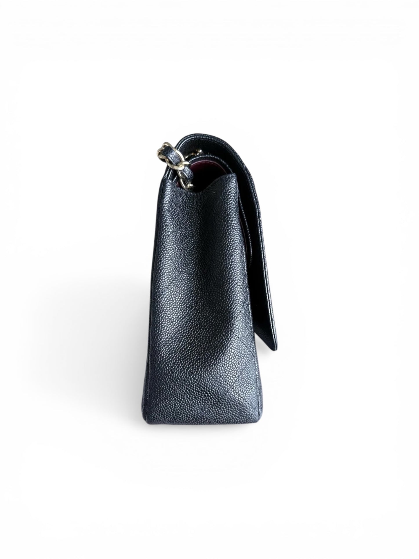 Preowned Chanel Classic Flap Maxi Caviar Double Flap 34CM