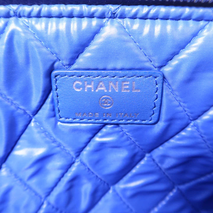 Pre-owned CHANEL Pouch Lambskin Leather Blue