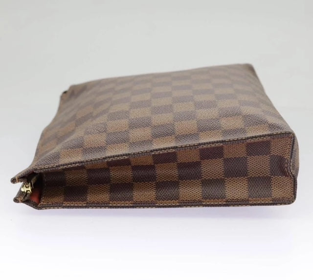Pre-owned Louis Vuitton Damier Ebene Poche Toilette 26 Pouch