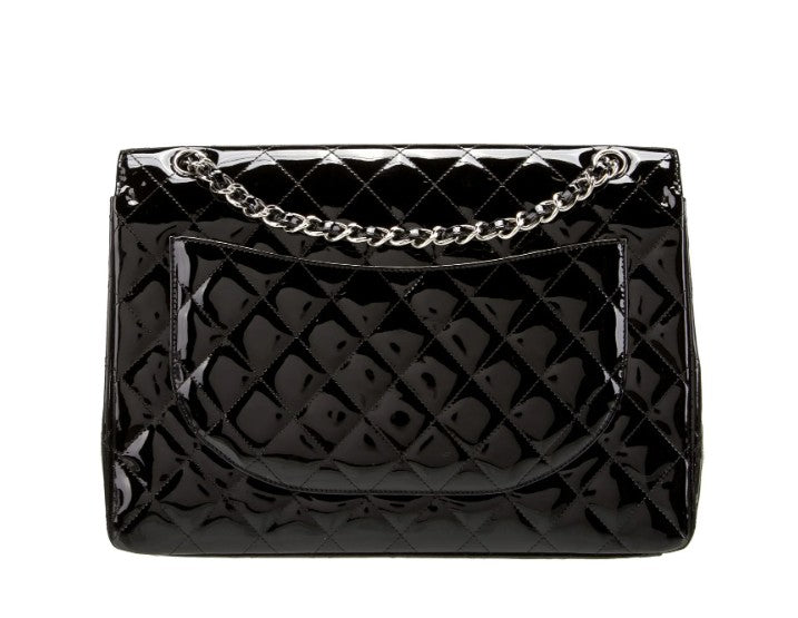 Pre-owned Chanel Classic Flap Jumbo 30cm in Patent Leather
