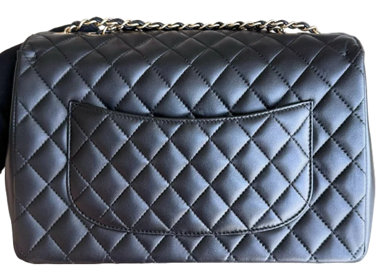 Pre-owned Chanel Jumbo Flap Mademoiselle Quilted Lambskin Black Series 21