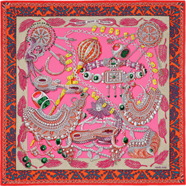 Pre-owned HERMES 90x90 Scarf Scarves Silk Multicolor