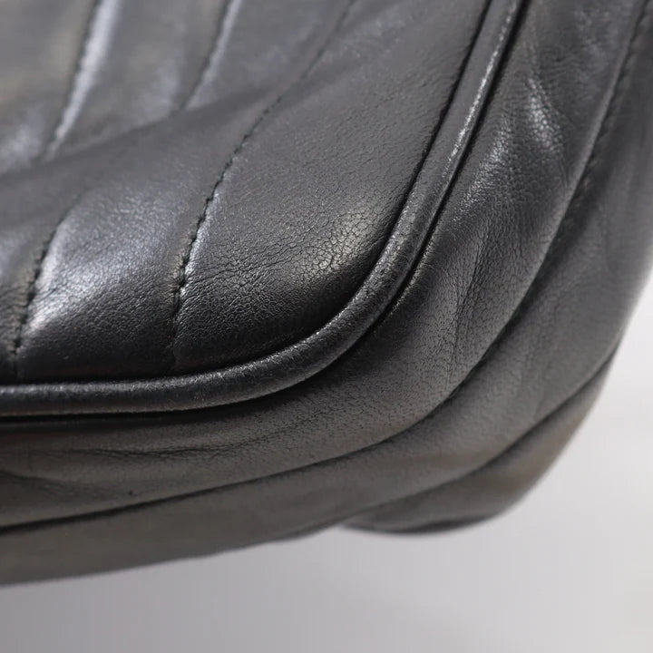 Pre-owned CHANEL Mademoiselle Lambskin Black Vintage