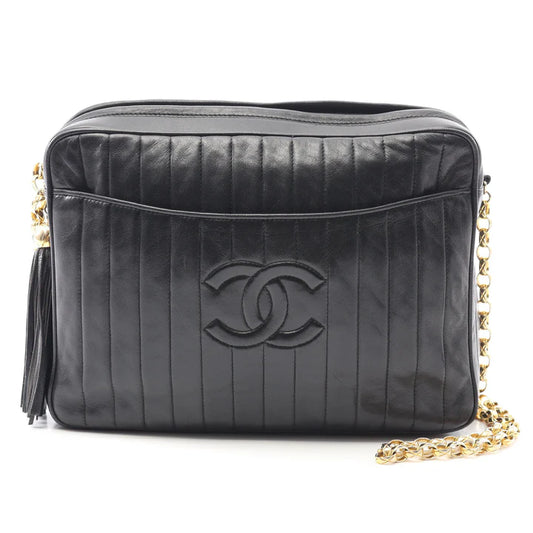 Pre-owned CHANEL Mademoiselle Lambskin Black Vintage