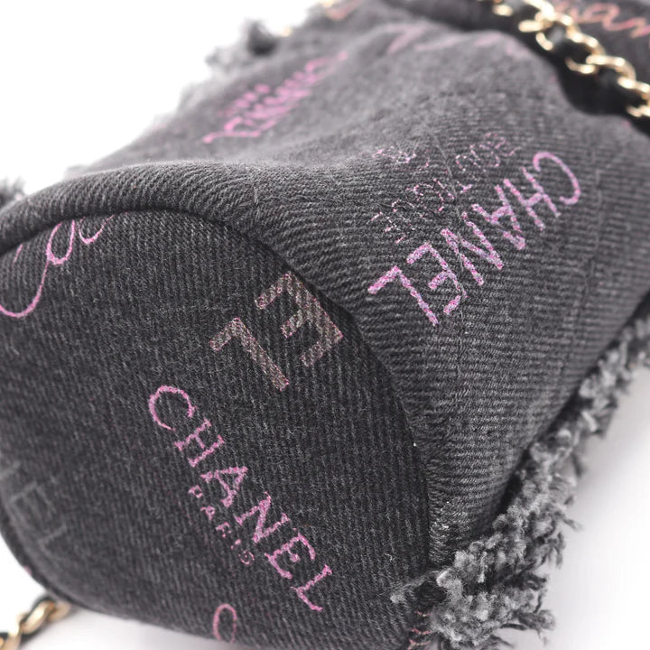 Pre-owned CHANEL Mini Bucket Bag Denim