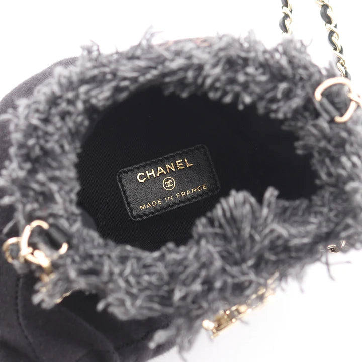 Pre-owned CHANEL Mini Bucket Bag Denim