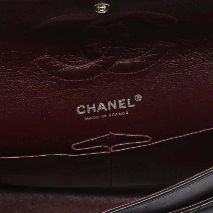 Pre-owned CHANEL Matelasse Medium Double Flap Lambskin Black
