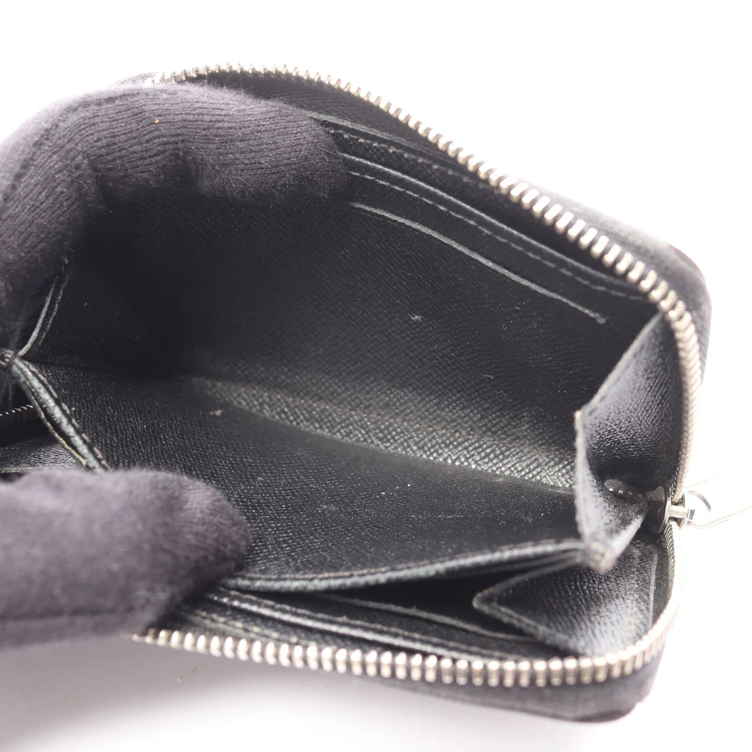 Pre-owned Louis Vuitton Zippy coin purse Damier Graphite Coin purse PVC Black