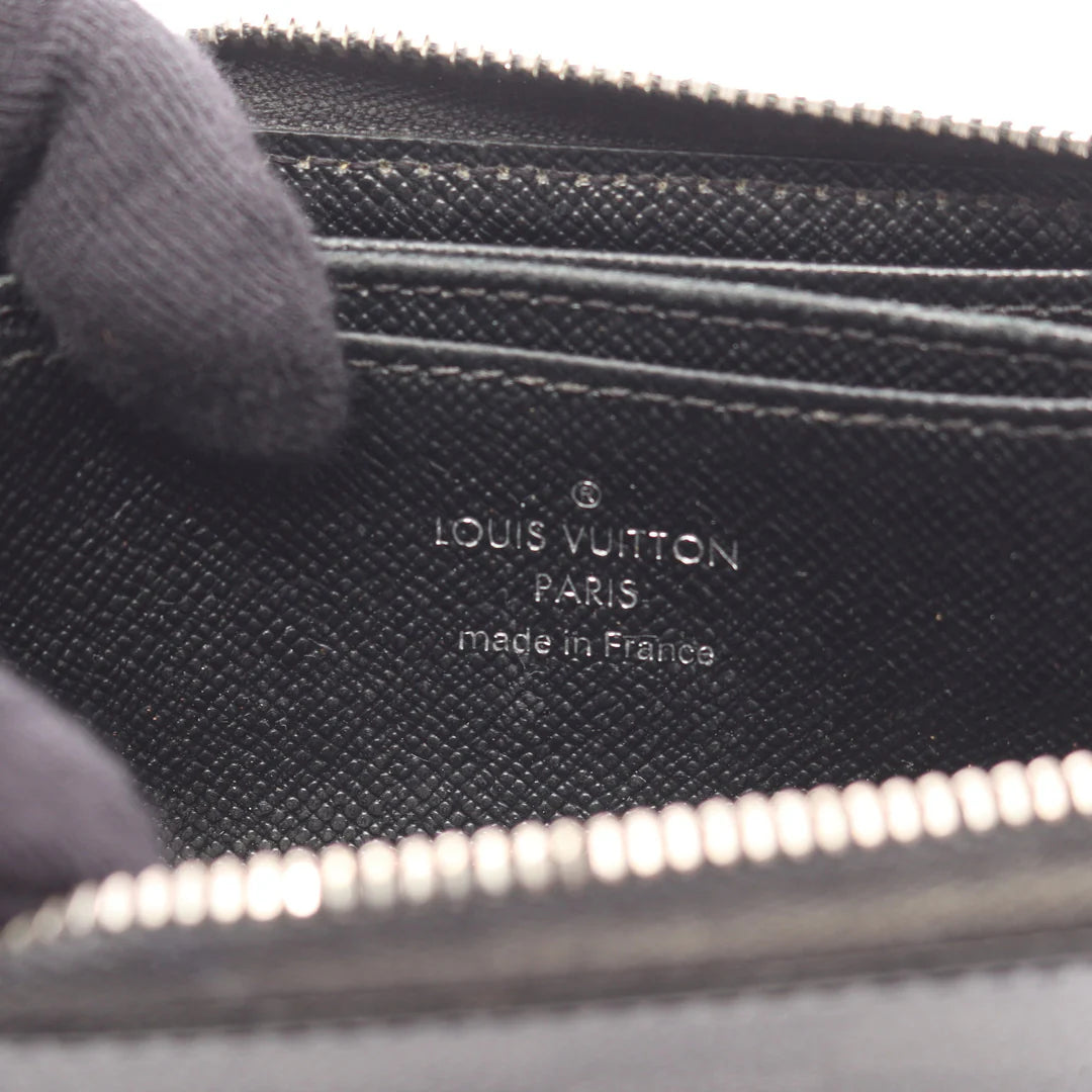 Pre-owned Louis Vuitton Zippy coin purse Damier Graphite Coin purse PVC Black