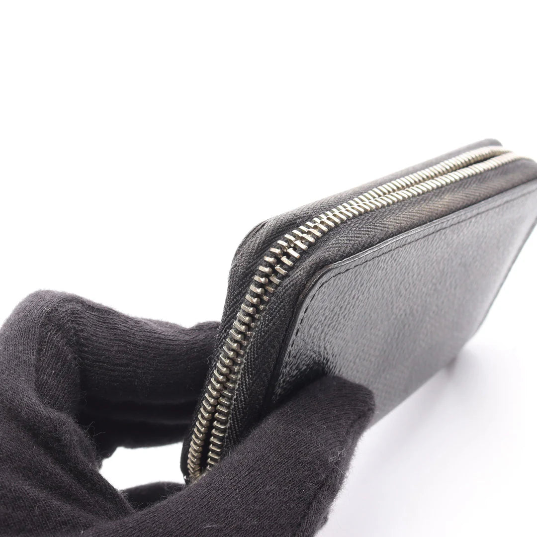 Pre-owned Louis Vuitton Zippy coin purse Damier Graphite Coin purse PVC Black