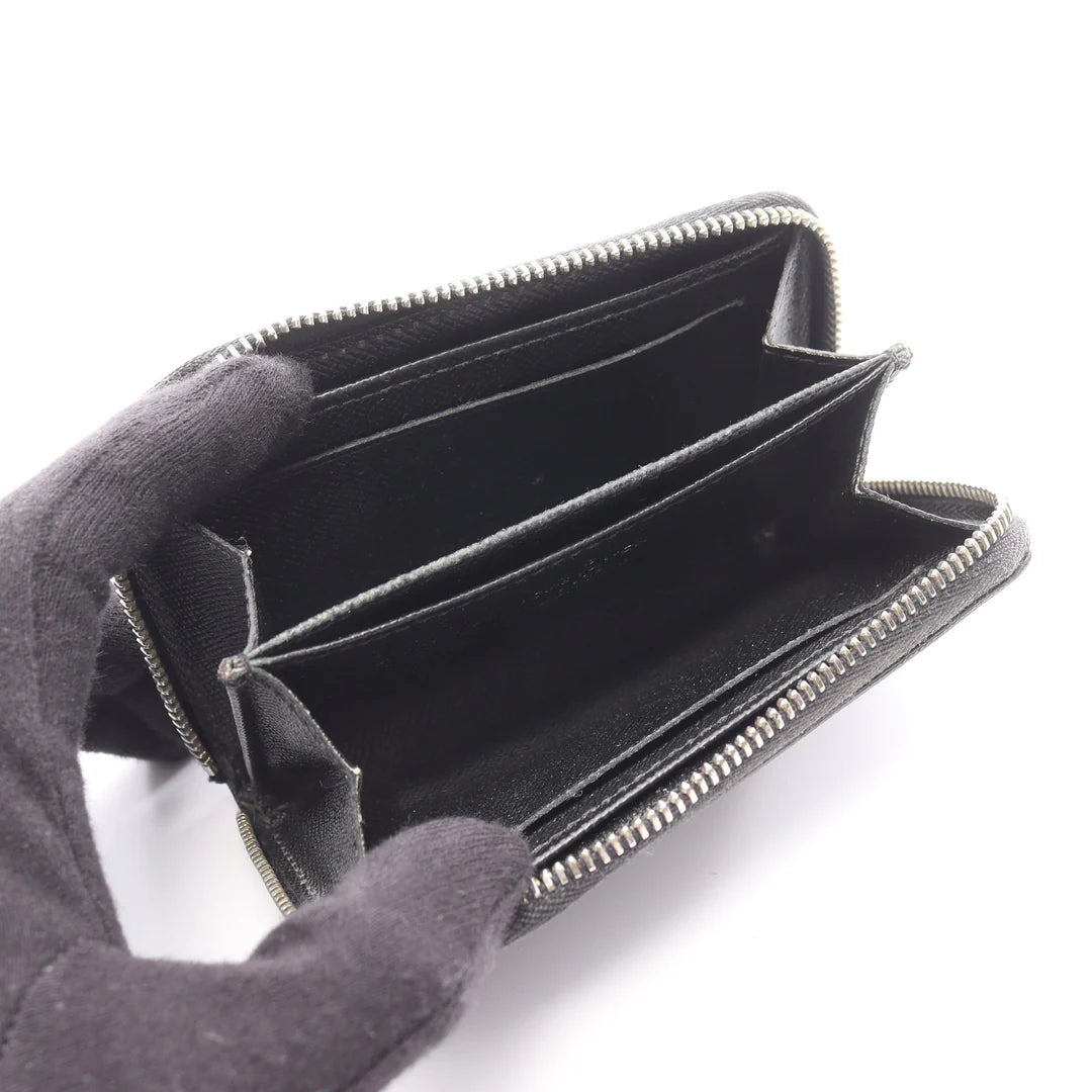 Pre-owned Louis Vuitton Zippy coin purse Damier Graphite Coin purse PVC Black