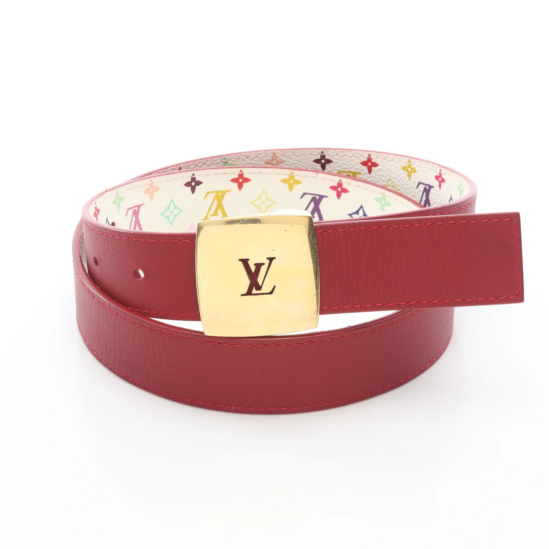 Pre-owned LOUIS VUITTON Ceinture Monogram multicolor Bron Belt Reversible