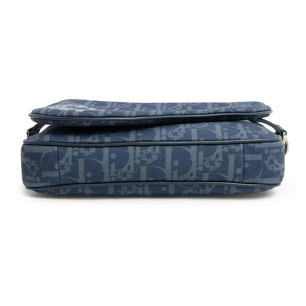 Pre-owned Christian Dior Saddle Tripple Pouch Oblique jacquard medium