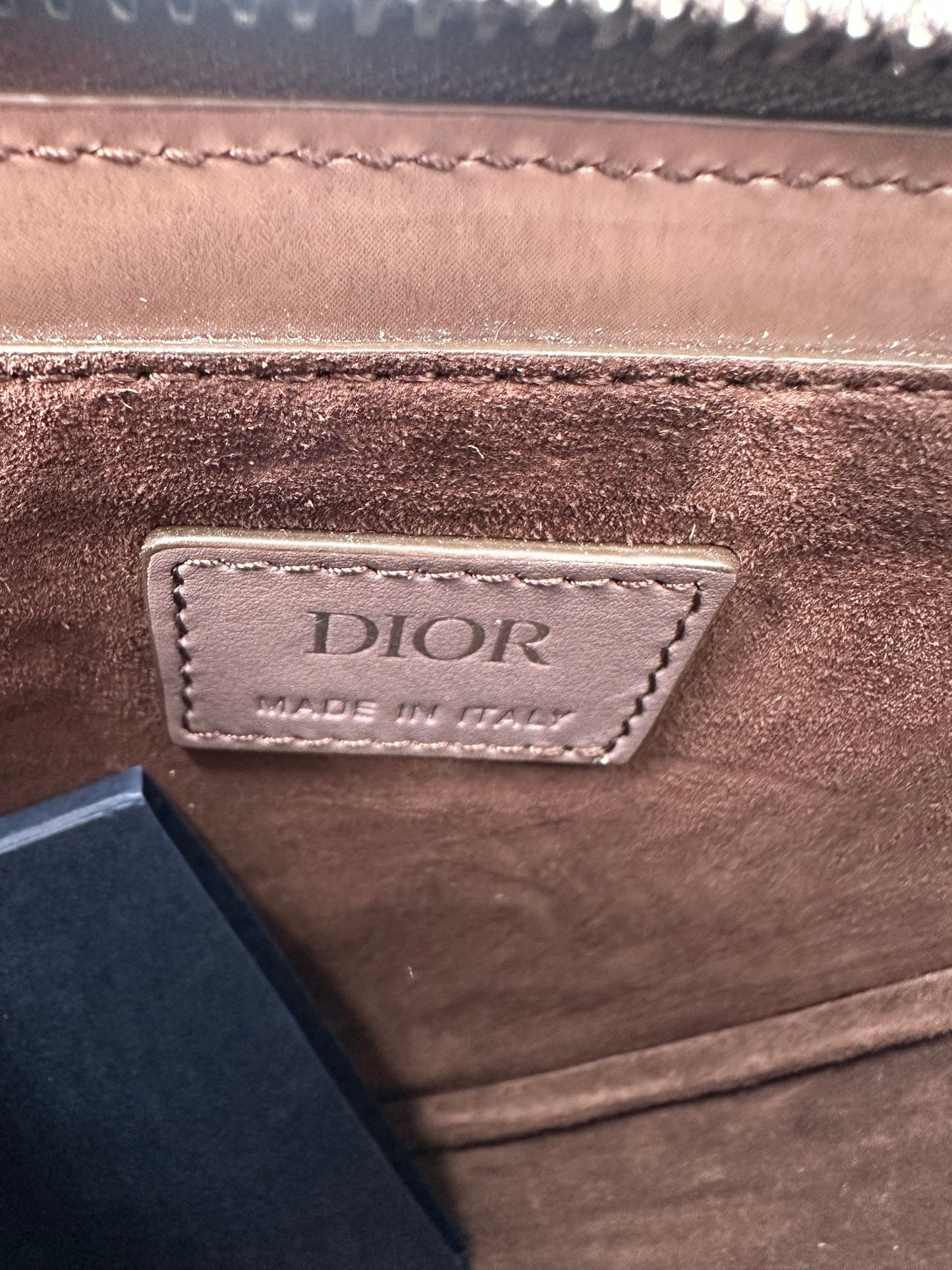 Pre-owned Christian Dior Saddle Bag Patent Medium