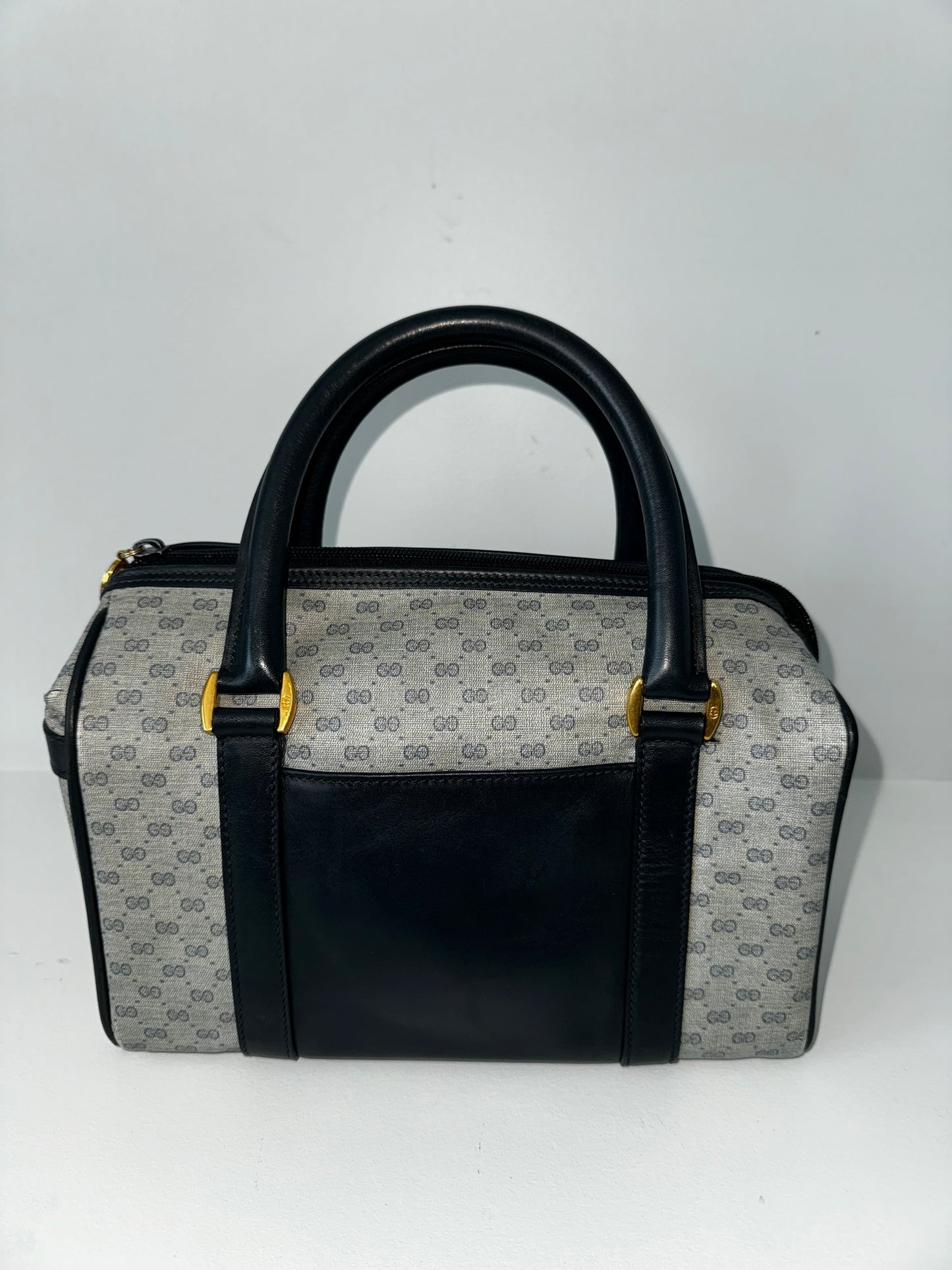 GUCCI horseshoe Micro GG Supreme Boston Bag