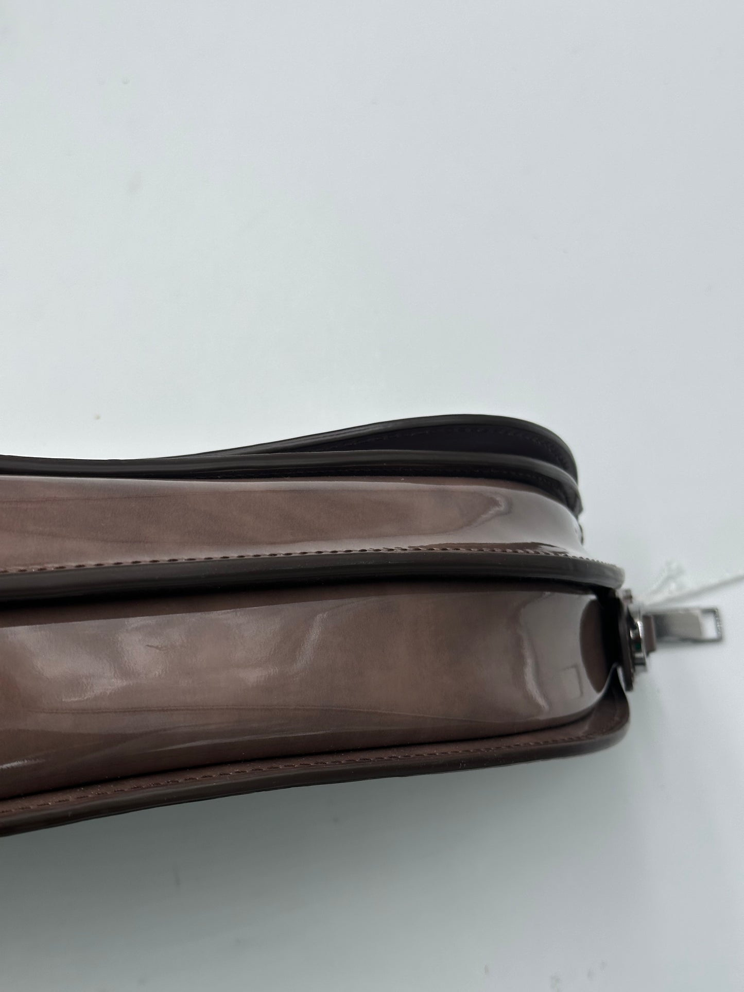 Pre-owned Christian Dior Saddle Bag Patent Medium