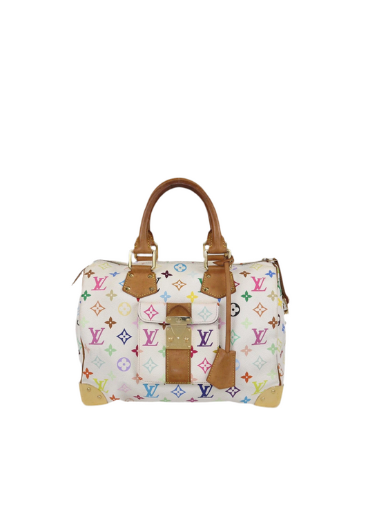 Pre-owned Louis Vuitton Murakami Multicolor White