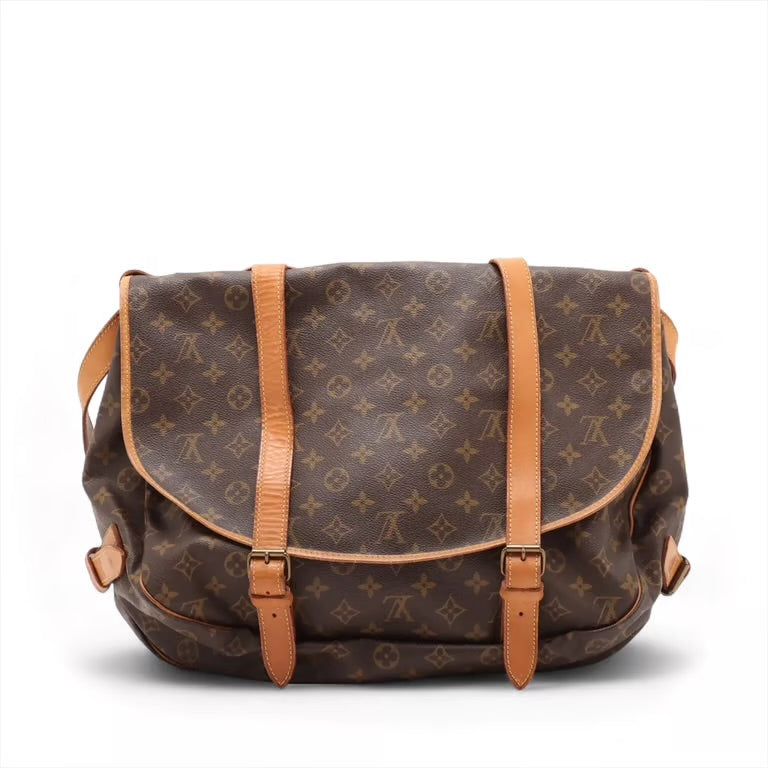Pre-owned Louis Vuitton Monogram Saumur 43