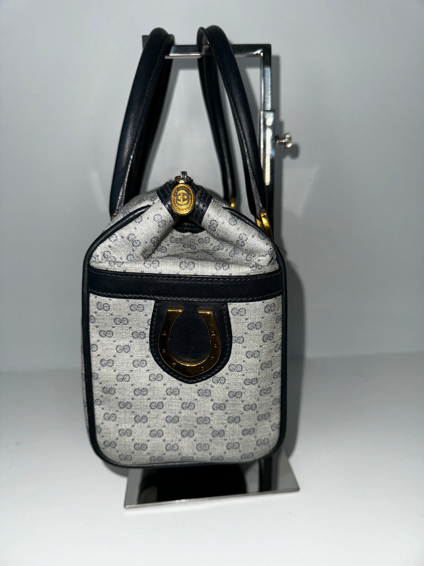 GUCCI horseshoe Micro GG Supreme Boston Bag