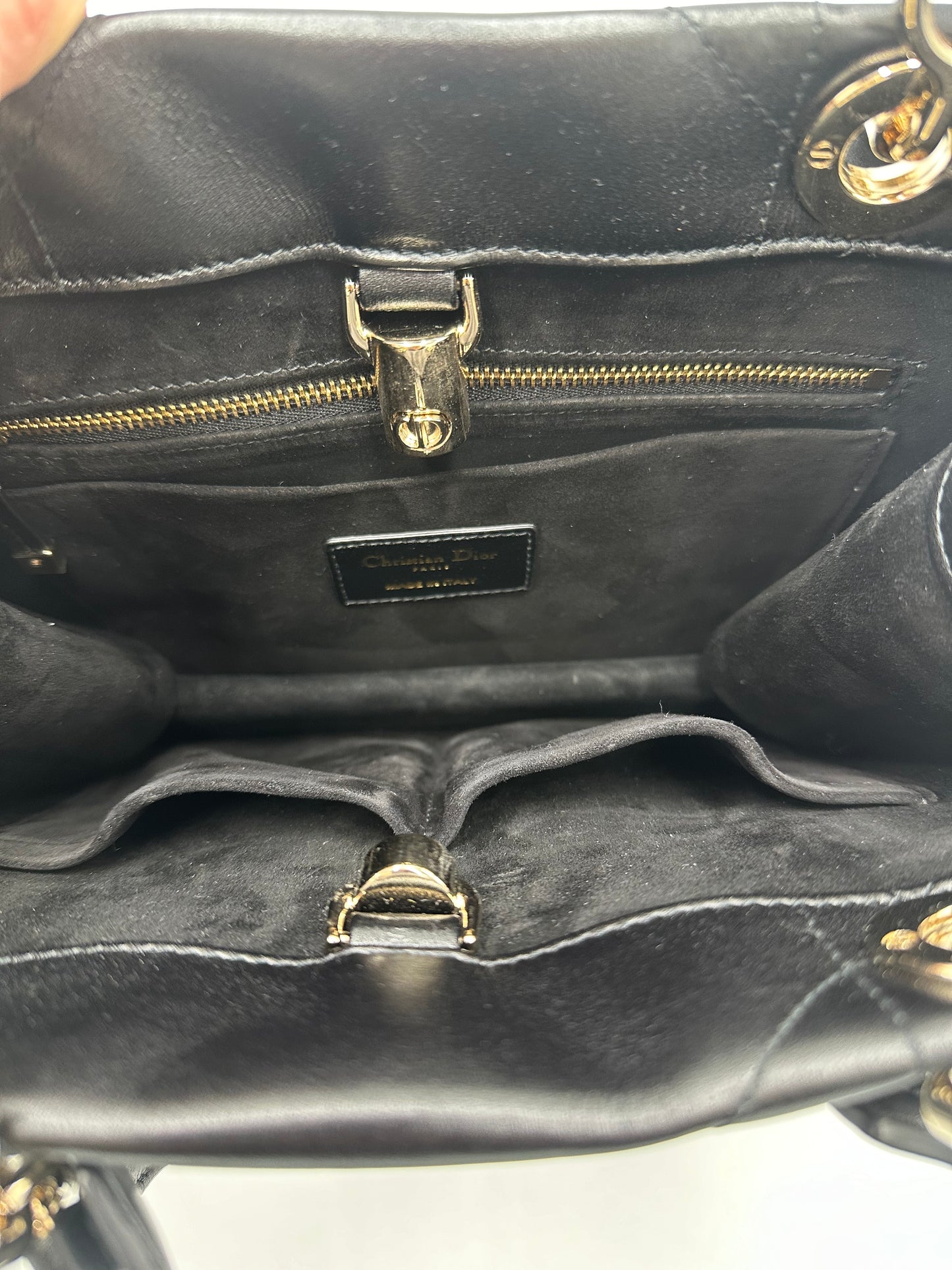 Pre-owned Christian Dior Essential Tote Archicannage Quilt Calfskin Small
