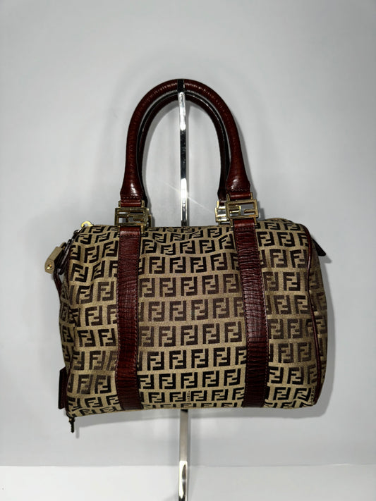 Fendi Brown Zucchino Handbag