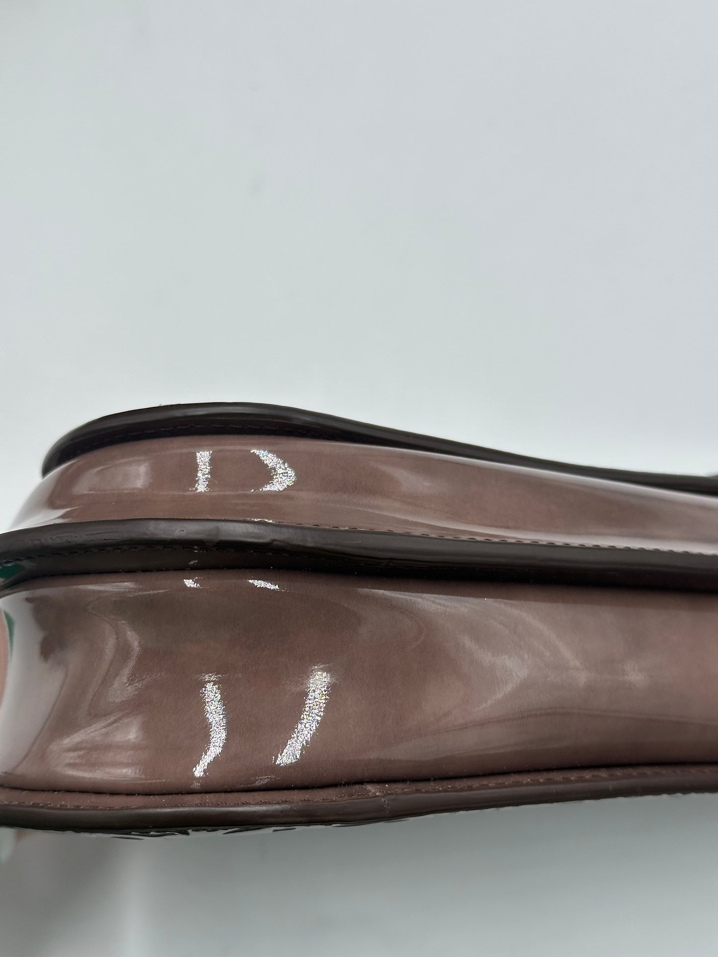 Pre-owned Christian Dior Saddle Bag Patent Medium