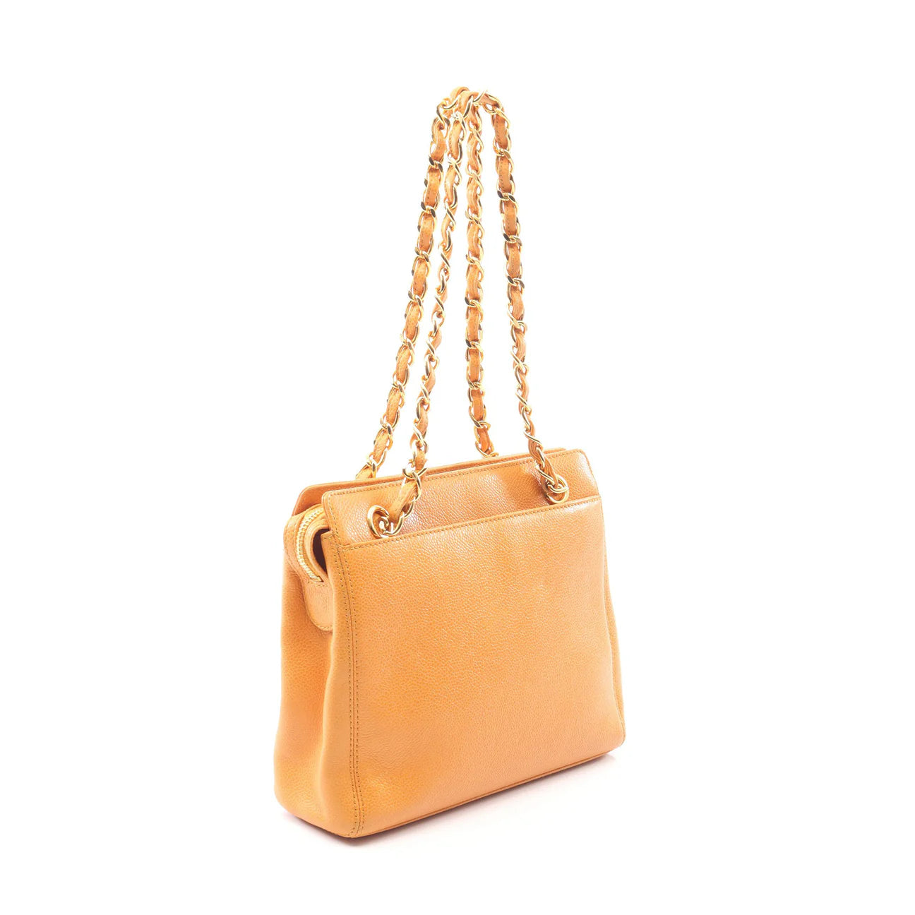 Pre-owned CHANEL Matelasse Caviar skin Orange Tote Bag