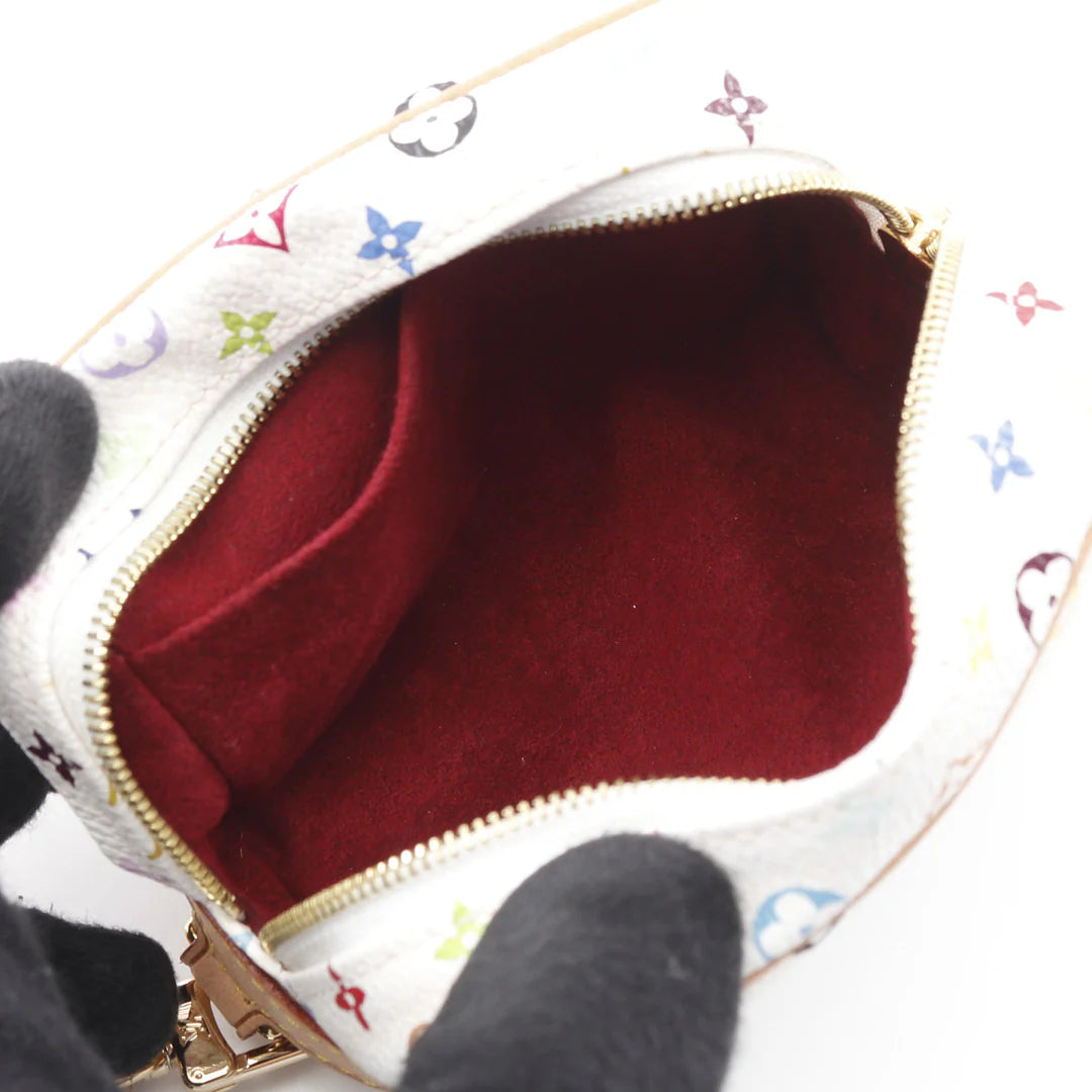 Pre-owned Louis Vuitton Truth Monogram multicolor Pouch PVC Leather White