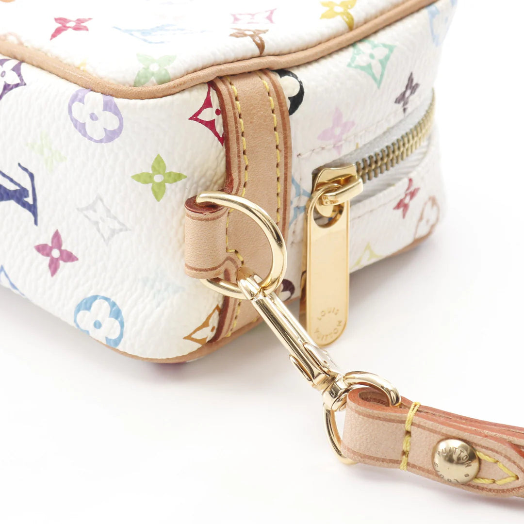 Pre-owned Louis Vuitton Truth Monogram multicolor Pouch PVC Leather White