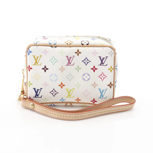 Pre-owned Louis Vuitton Truth Monogram multicolor Pouch PVC Leather White