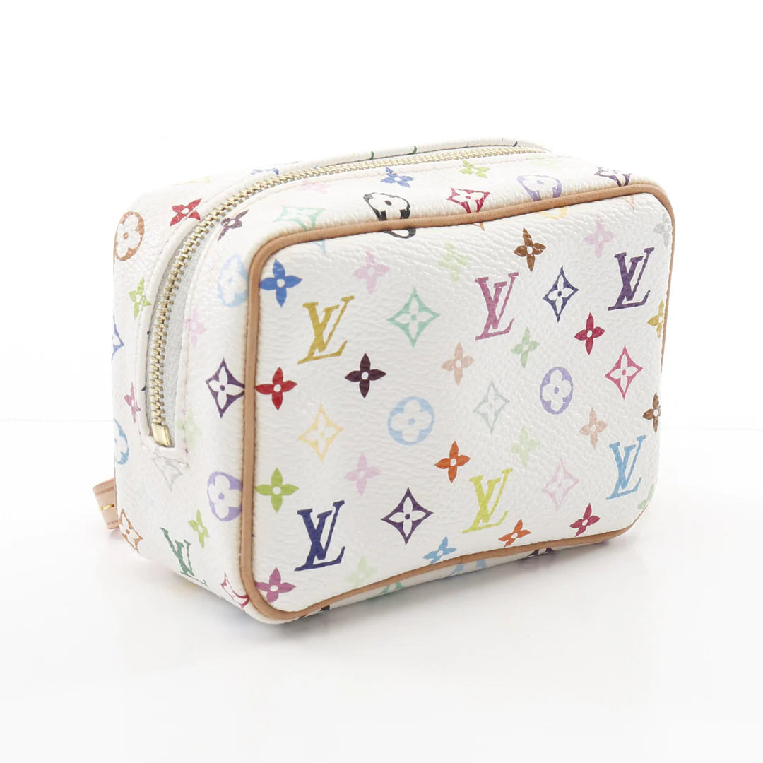 Pre-owned Louis Vuitton Truth Monogram multicolor Pouch PVC Leather White