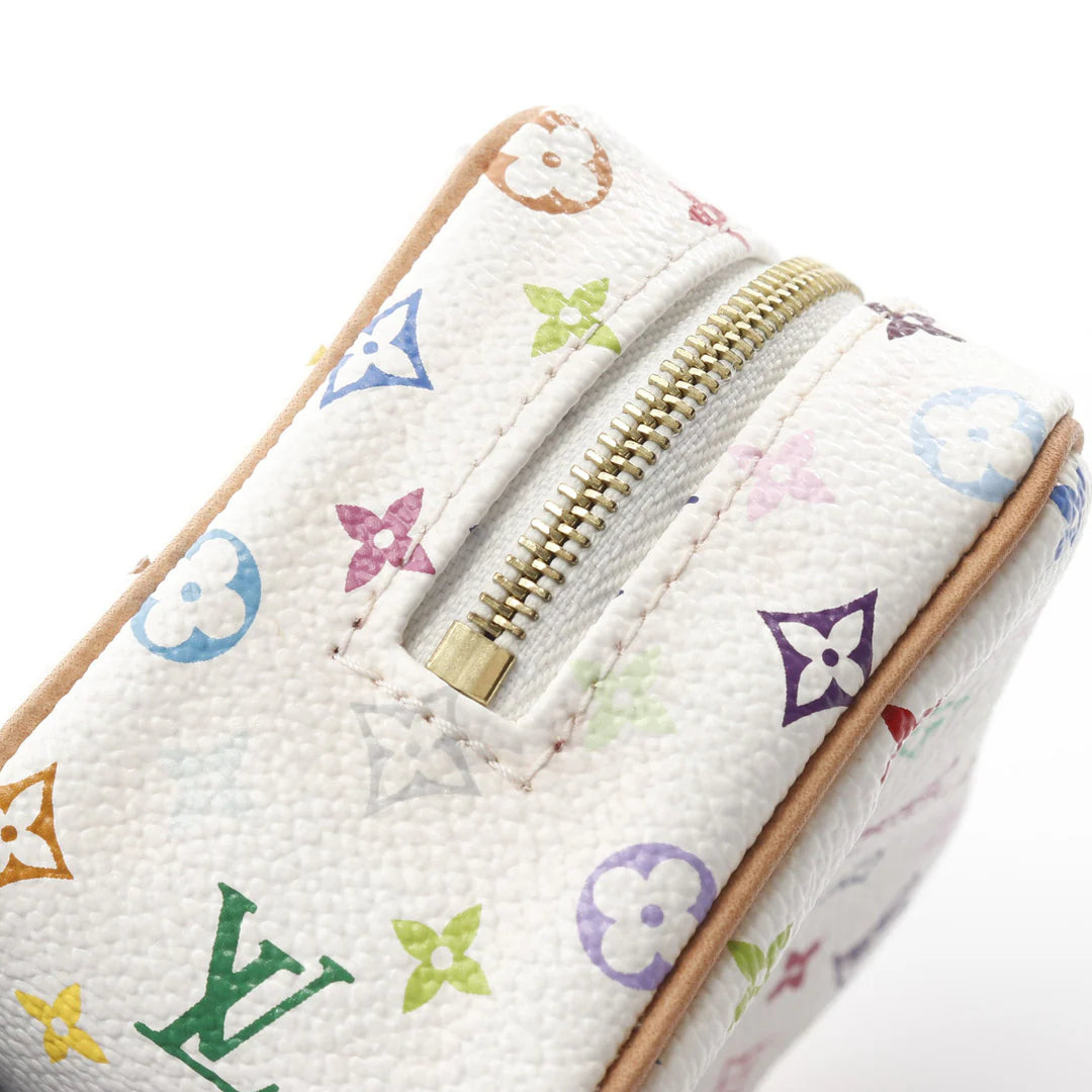 Pre-owned Louis Vuitton Truth Monogram multicolor Pouch PVC Leather White