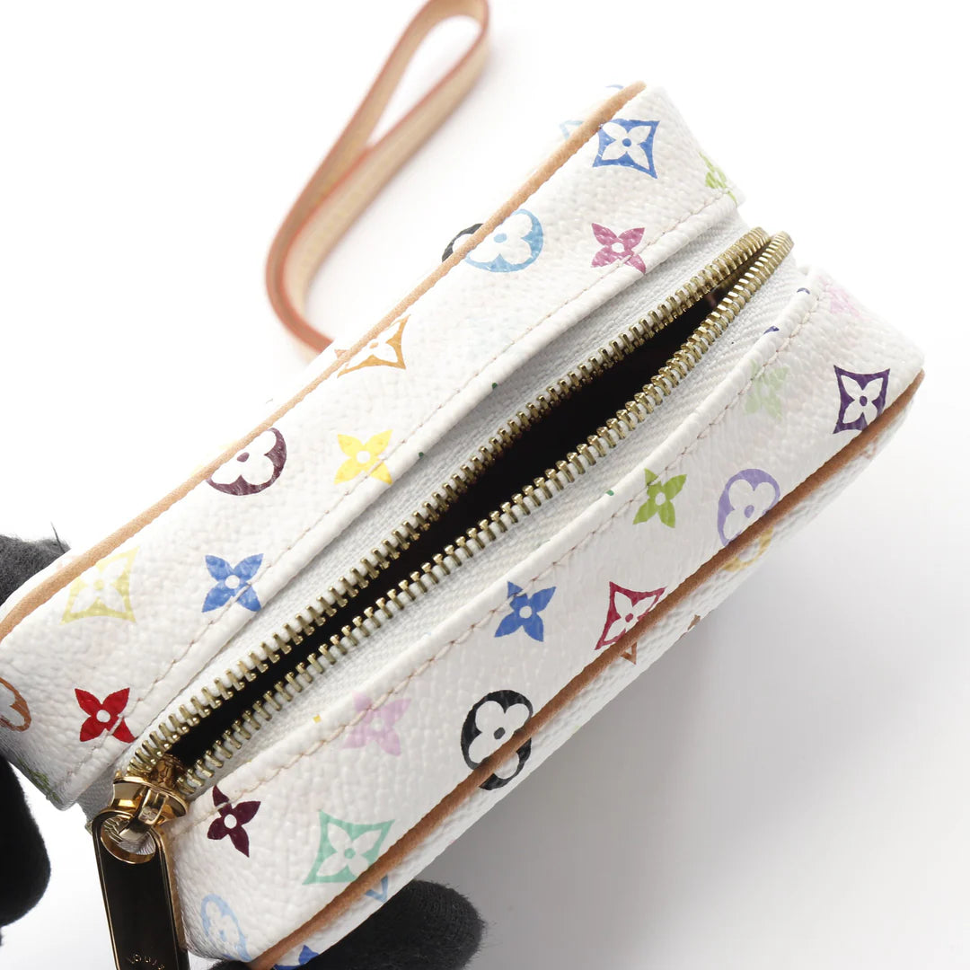 Pre-owned Louis Vuitton Truth Monogram multicolor Pouch PVC Leather White