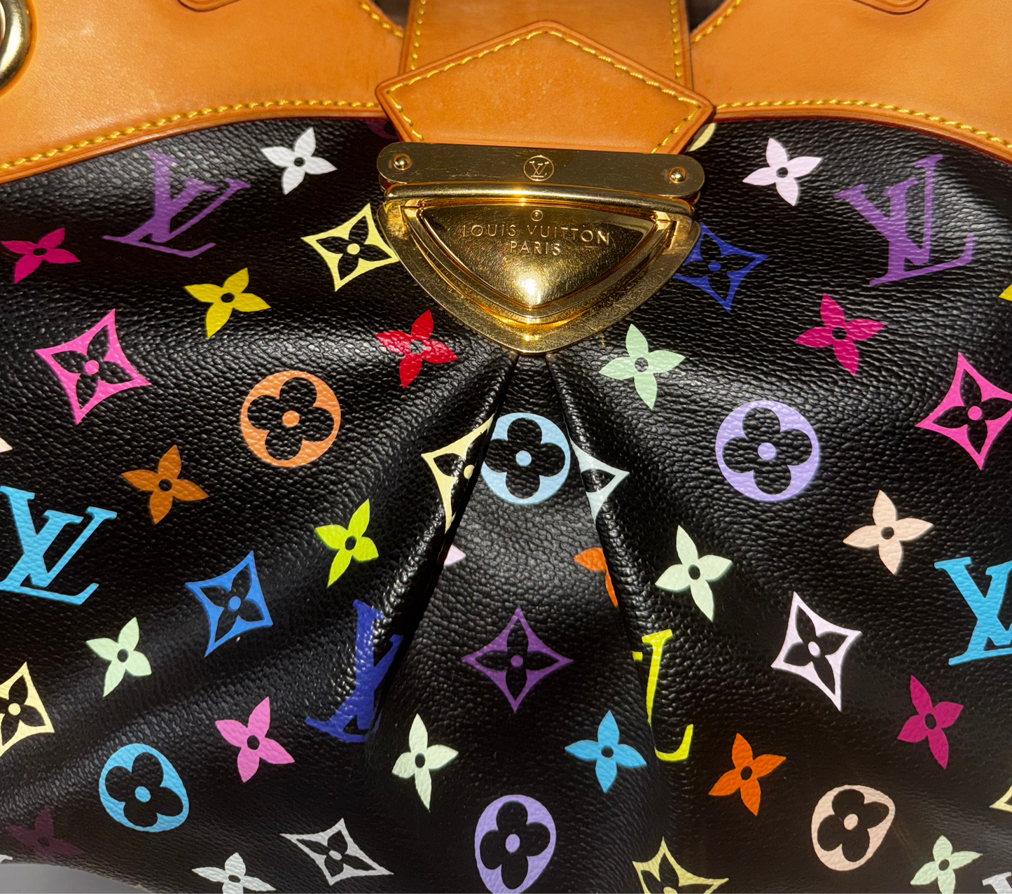 Pre-Owned Louis Vuitton Murakami Multicolor Noir Ursula GM