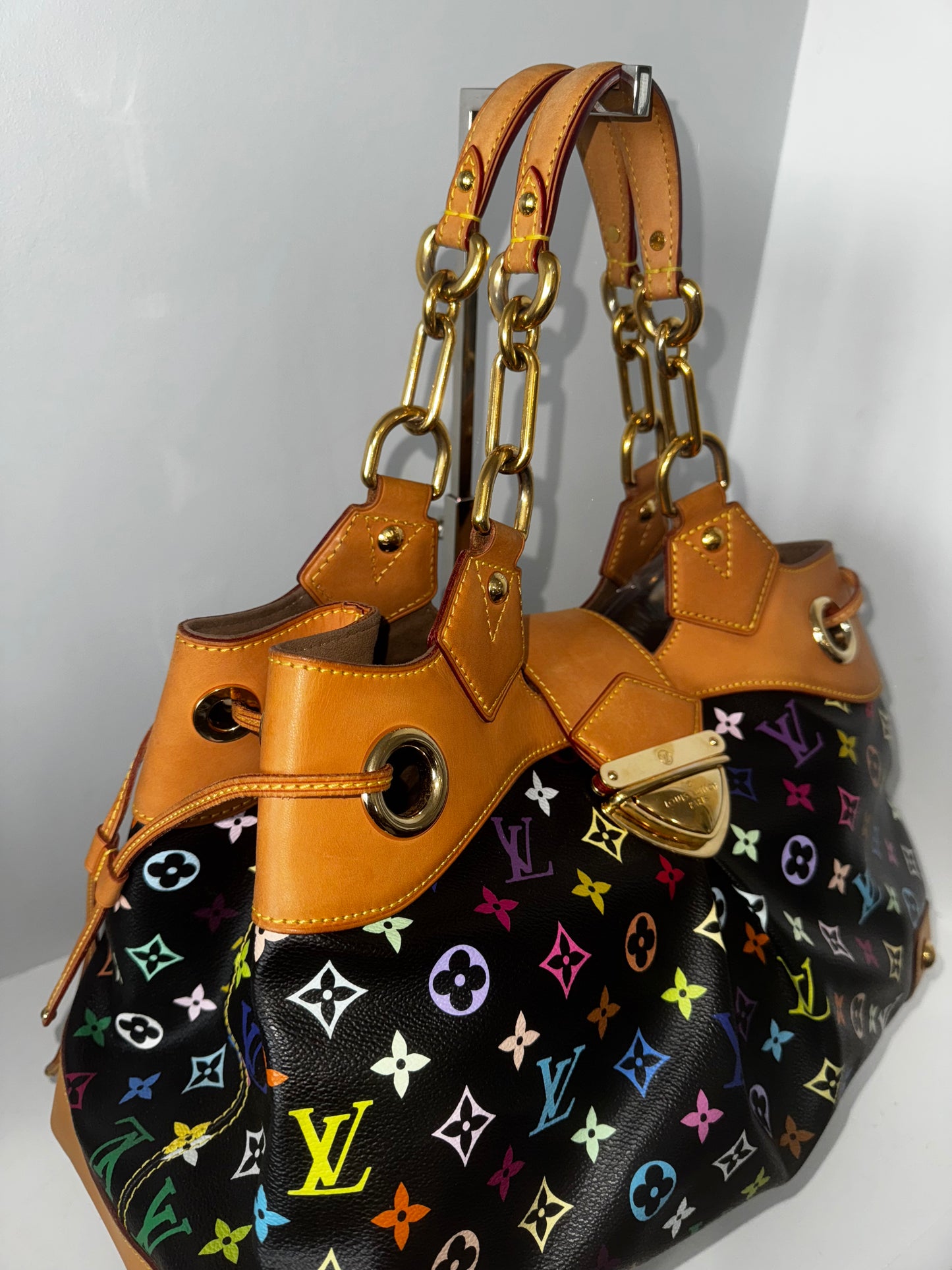 Pre-Owned Louis Vuitton Murakami Multicolor Noir Ursula GM