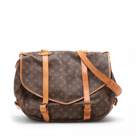 Pre-owned Louis Vuitton Monogram Saumur 43