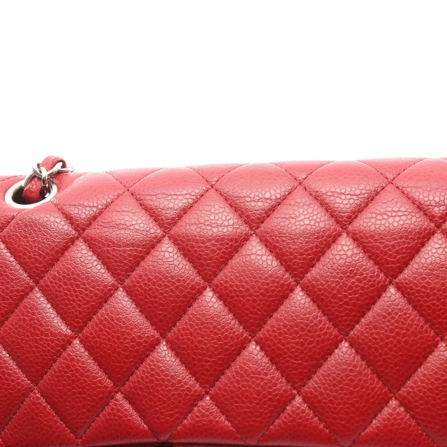 Pre-owned Chanel Jumbo Double Flap Caviar Silver Hardware