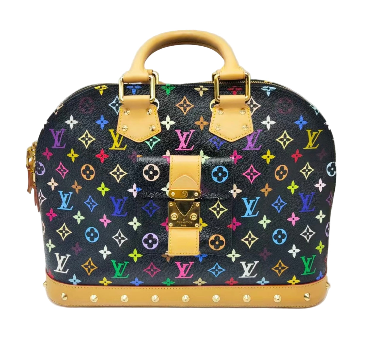 Pre-owned Louis Vuitton multicolor noir Alma GM