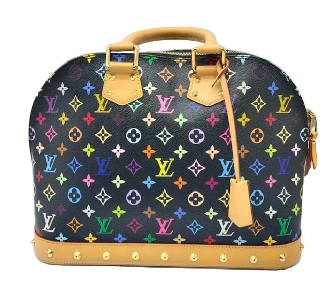 Pre-owned Louis Vuitton multicolor noir Alma GM