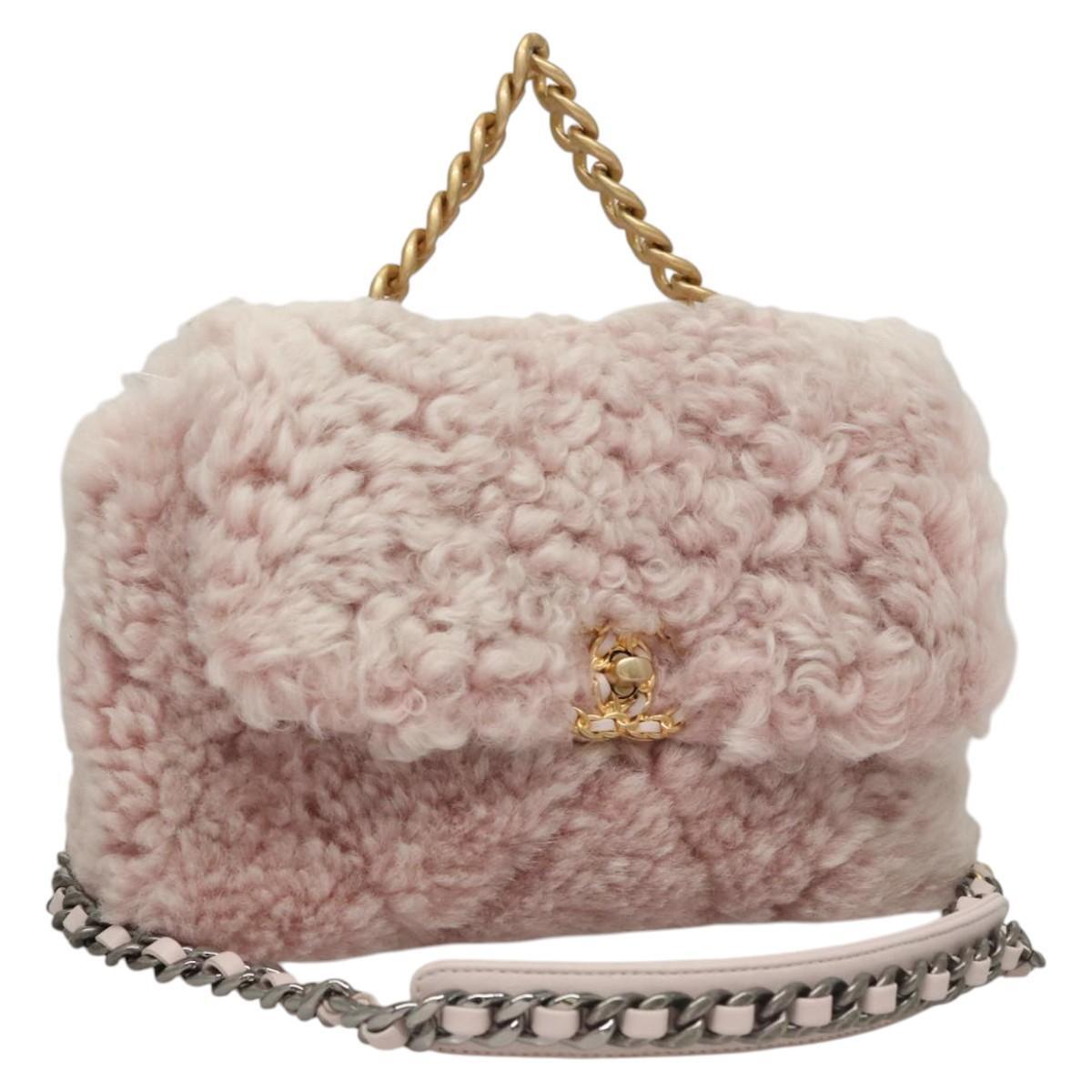 Pre-owned Chanel Shearling Pink