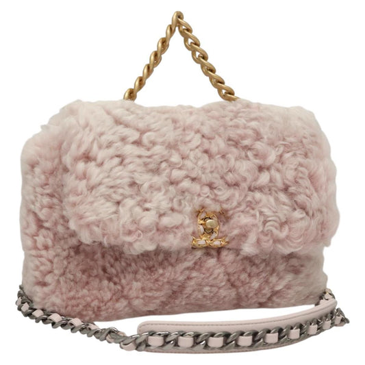 Pre-owned Chanel Shearling Pink