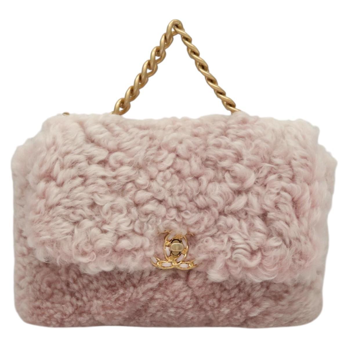 Pre-owned Chanel Shearling Pink